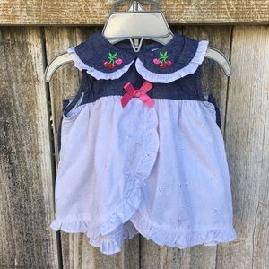 Cherry Denim Eyelet Outfit